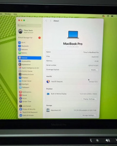 💻 MacBook Pro M2 Silver | 13” | 256GB SSD | %95 Pil | 8GB R